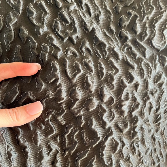 Brandon Maxwell Leo boat neck midi sheath black leopard dress. Size 2 - Picture 9 of 10